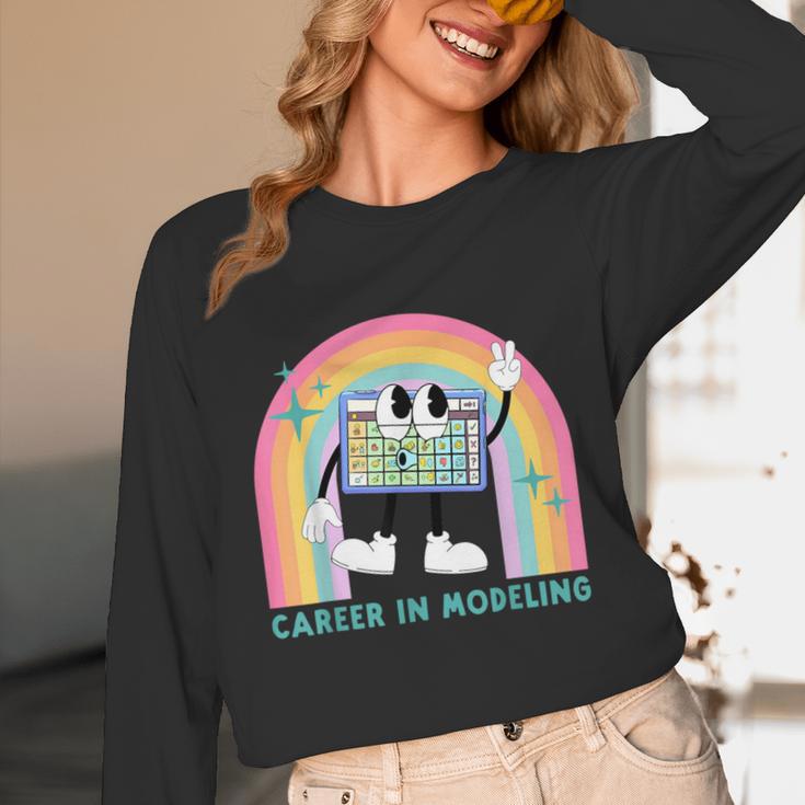Career In Modeling AAC Teacher SLP SPED Communication Autism Unisex Long Sleeve T-Shirt, funny design Career In Modeling AAC Teacher SLP SPED Communication Autism Unisex Long Sleeve T-Shirt, funny design