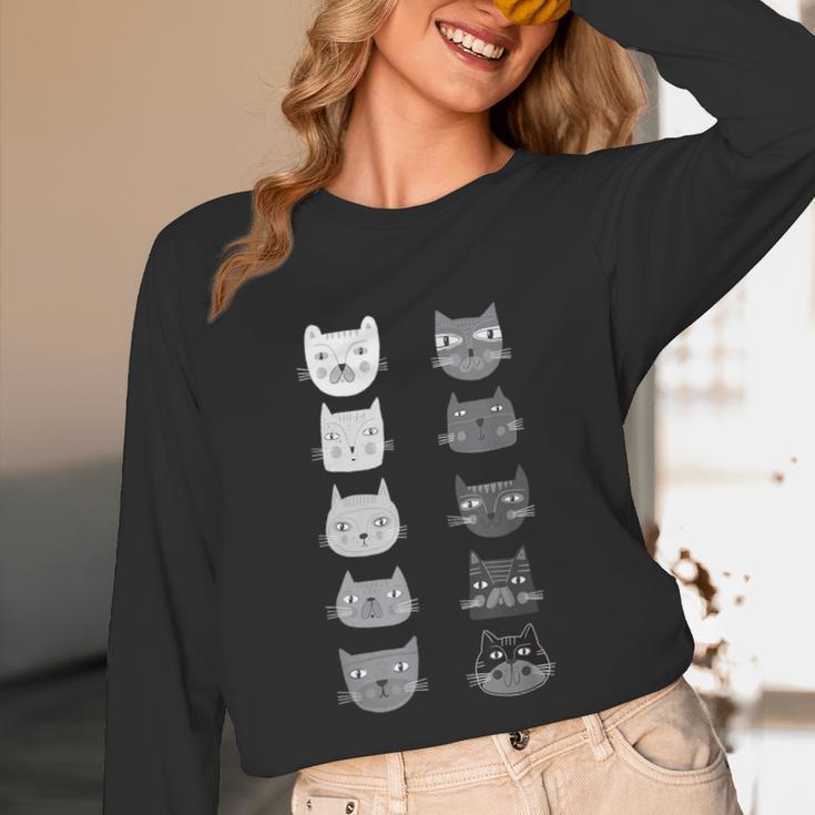 Cat Themed Artist Value Scale Educational Art Teacher Unisex Long Sleeve T-Shirt, funny design Cat Themed Artist Value Scale Educational Art Teacher Unisex Long Sleeve T-Shirt, funny design