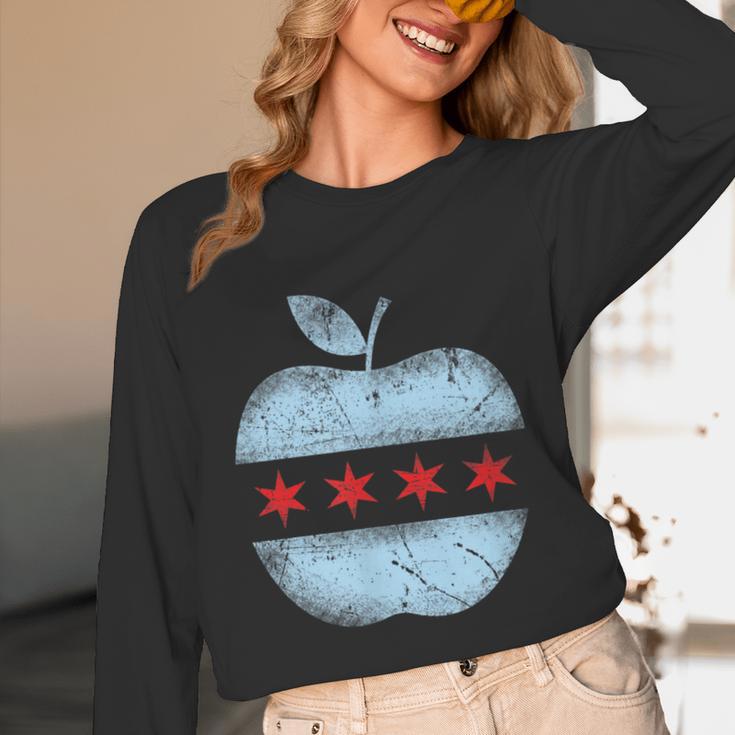 Chicago Flag Teacher School Cute Unisex Long Sleeve T-Shirt, funny design