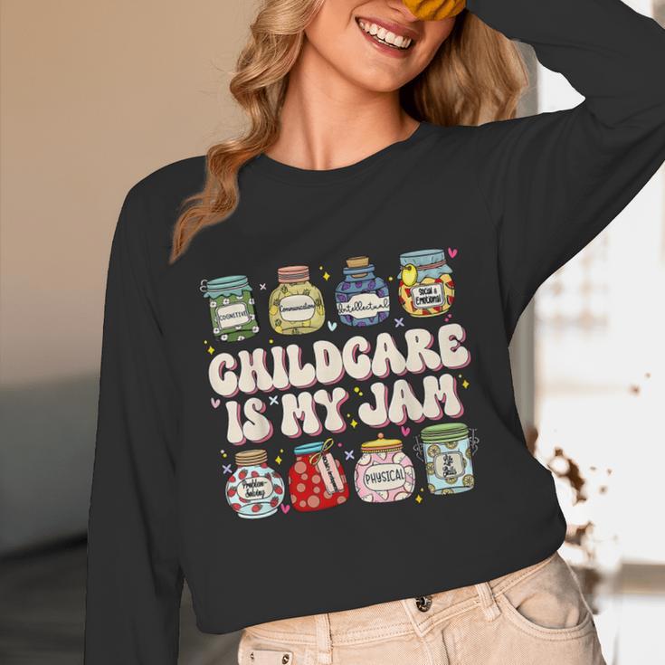 Childcare Is My Jam Child Care Teacher School Psychologist Unisex Long Sleeve T-Shirt, funny design