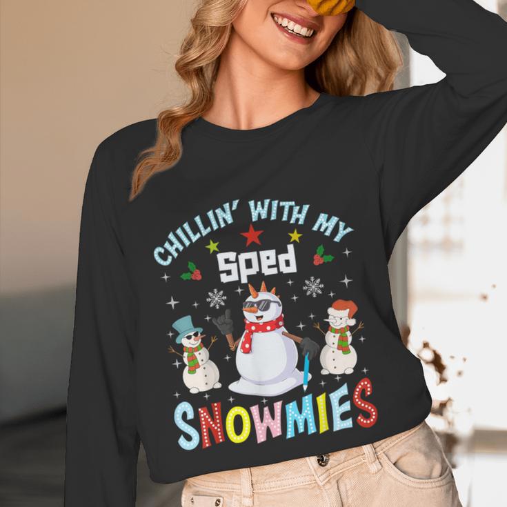 Chillin With My Sped Snowmies Teacher Student Christmas Unisex Long Sleeve T-Shirt, funny design Chillin With My Sped Snowmies Teacher Student Christmas Unisex Long Sleeve T-Shirt, funny design