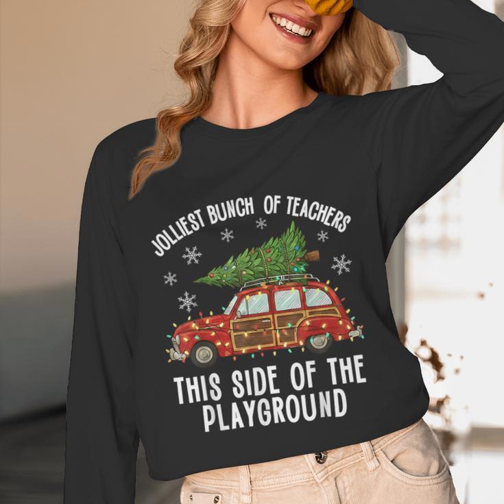 Christmas Teacher Squad Festive Car Tree Lights Xmas Unisex Long Sleeve T-Shirt, funny design Christmas Teacher Squad Festive Car Tree Lights Xmas Unisex Long Sleeve T-Shirt, funny design