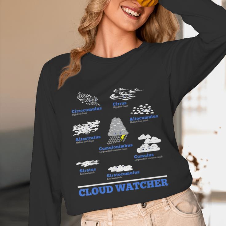 Cloud Watcher Cloud Types Science Student Teacher Cute Faces Unisex Long Sleeve T-Shirt, funny design Cloud Watcher Cloud Types Science Student Teacher Cute Faces Unisex Long Sleeve T-Shirt, funny design