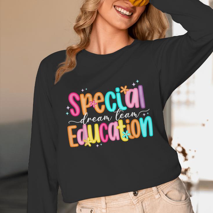 Color Special Education Squad Groovy Dream Team SPED Teacher Unisex Long Sleeve T-Shirt, funny design