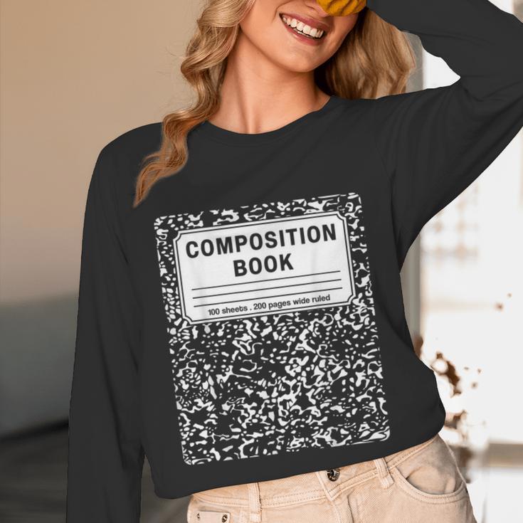 Composition Book Notebook Teachers Matching Group Halloween Unisex Long Sleeve T-Shirt, funny design