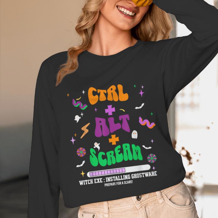 Computer Teacher Spooky Halloween Technology STEM Engineer Unisex Long Sleeve T-Shirt, funny design Computer Teacher Spooky Halloween Technology STEM Engineer Unisex Long Sleeve T-Shirt, funny design
