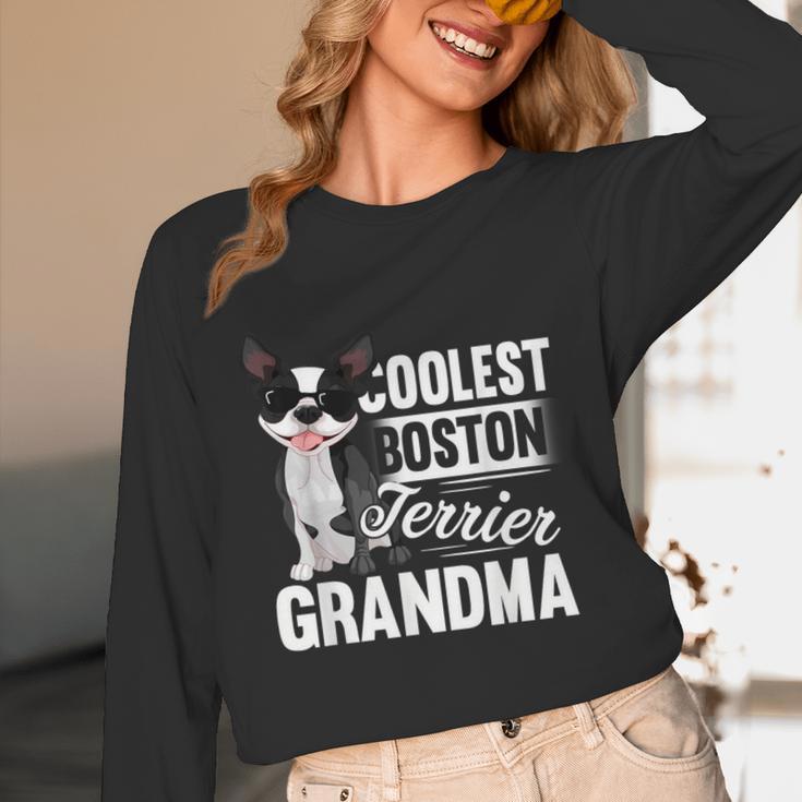 Coolest Boston Terrier Grandma Dog Unisex Long Sleeve T-Shirt, funny design