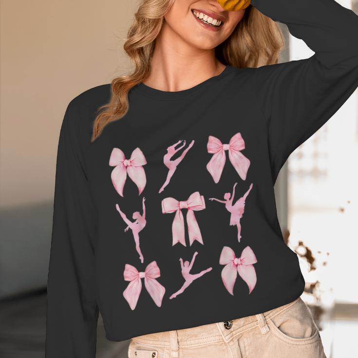 Coquette Bow Ballet Dance Teacher Coquette Women Dancing Unisex Long Sleeve T-Shirt, funny design