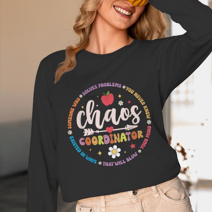 Cute Chaos Coordinator Teacher First Day Of School Unisex Long Sleeve T-Shirt, funny design
