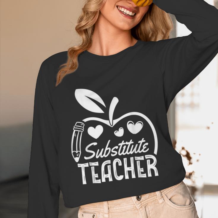 Cute Substitute Teacher Appreciation Men Women Unisex Long Sleeve T-Shirt, funny design Cute Substitute Teacher Appreciation Men Women Unisex Long Sleeve T-Shirt, funny design