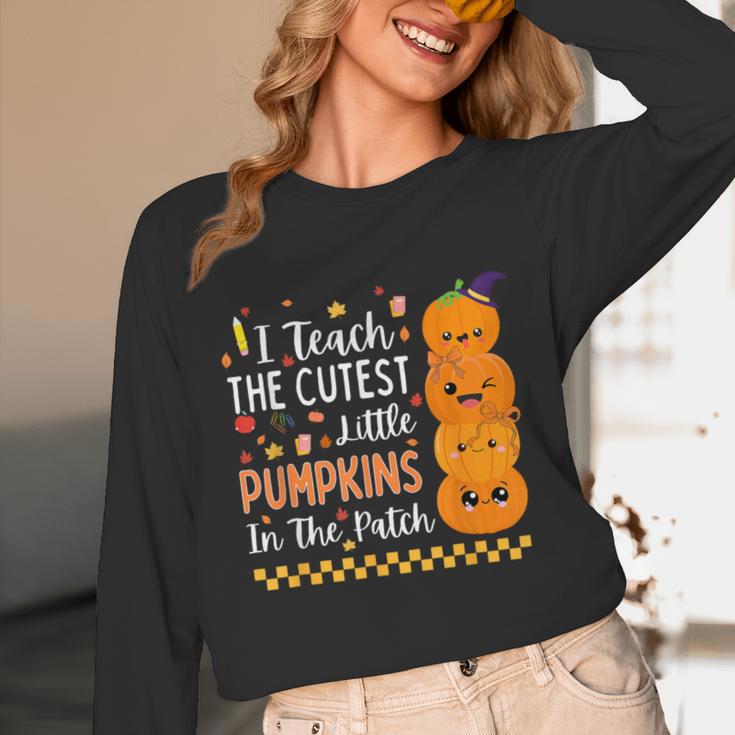 Cute Teacher Halloween For Women Men Teacher Pumpkin Unisex Long Sleeve T-Shirt, funny design