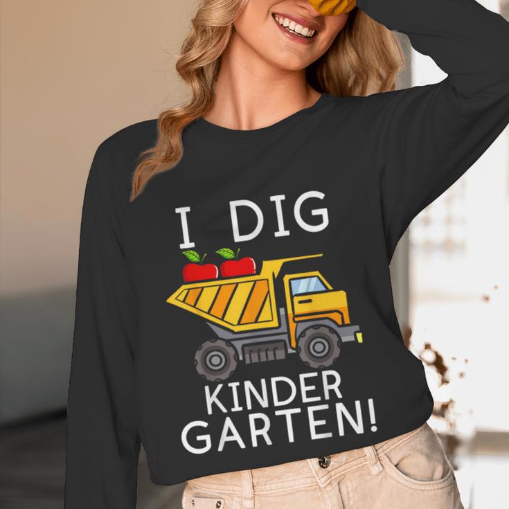 I Dig Kindergarten Student Teacher Construction First Day Unisex Long Sleeve T-Shirt, funny design