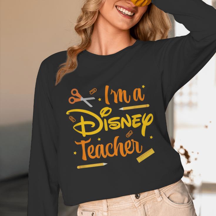Disney Back To School I'm A Disney Teacher Crafty Logo Unisex Long Sleeve T-Shirt, funny design