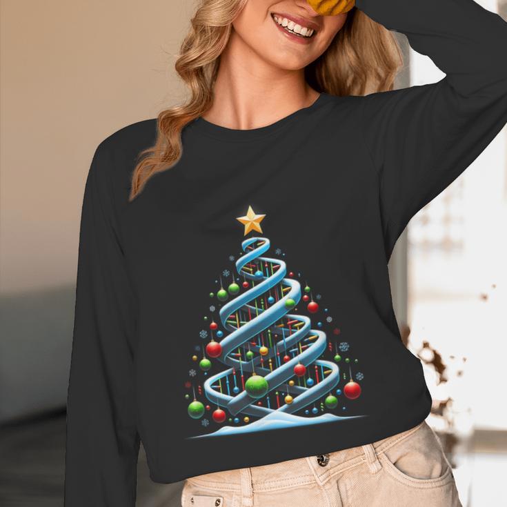 DNA Helix Christmas Tree Scientist Biology Science Teacher Unisex Long Sleeve T-Shirt, funny design DNA Helix Christmas Tree Scientist Biology Science Teacher Unisex Long Sleeve T-Shirt, funny design