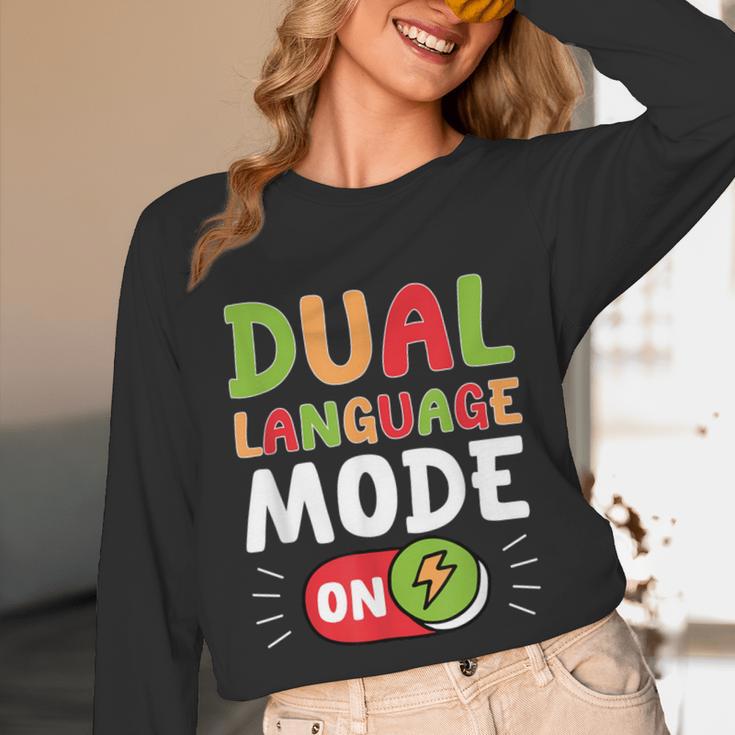 Dual Language Teacher Bilingual Teacher Unisex Long Sleeve T-Shirt, funny design Dual Language Teacher Bilingual Teacher Unisex Long Sleeve T-Shirt, funny design