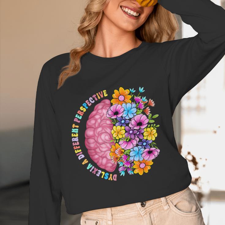 Dyslexia Different Perspective Reading Brain Floral Teacher Unisex Long Sleeve T-Shirt, funny design Dyslexia Different Perspective Reading Brain Floral Teacher Unisex Long Sleeve T-Shirt, funny design