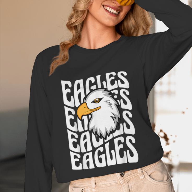 Eagles School Sports Fan Team Spirit Teacher Parent Student Unisex Long Sleeve T-Shirt, funny design