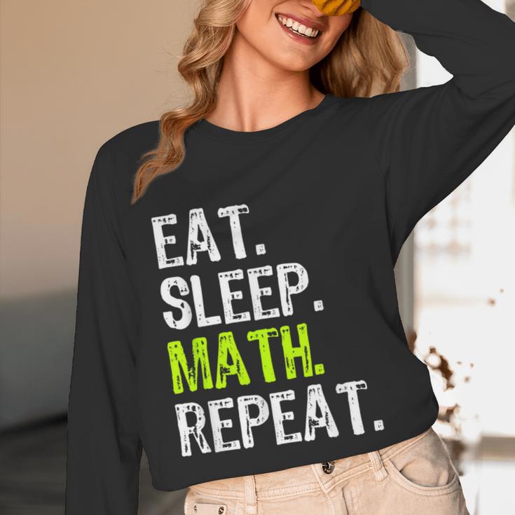 Eat Sleep Math Repeat Teacher Lover Unisex Long Sleeve T-Shirt, funny design Eat Sleep Math Repeat Teacher Lover Unisex Long Sleeve T-Shirt, funny design