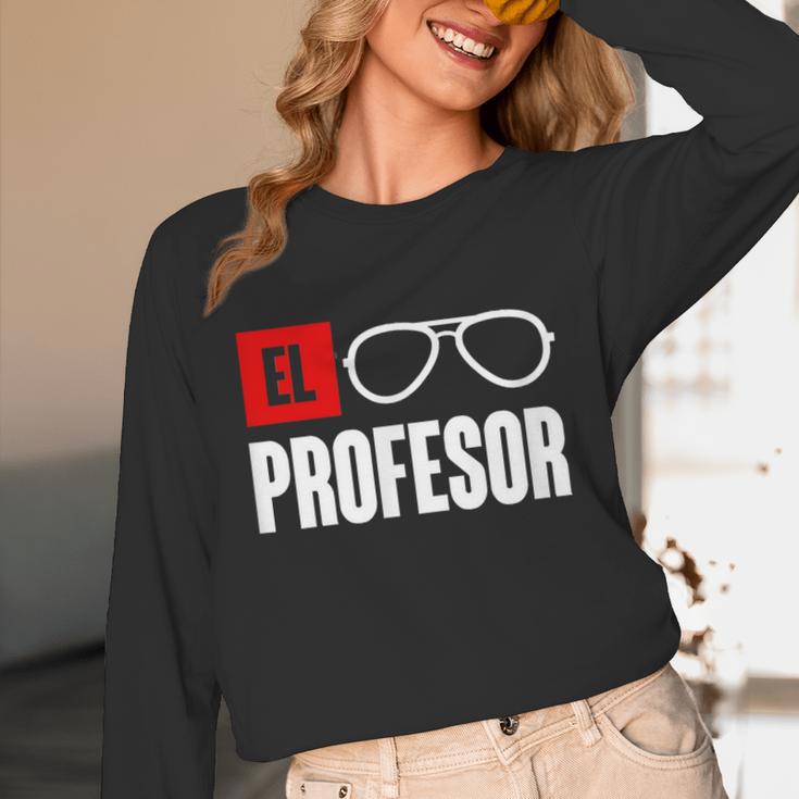 El Professor Money Costume Profesor Glasses Men Teacher Gift Unisex Long Sleeve T-Shirt, funny design El Professor Money Costume Profesor Glasses Men Teacher Gift Unisex Long Sleeve T-Shirt, funny design