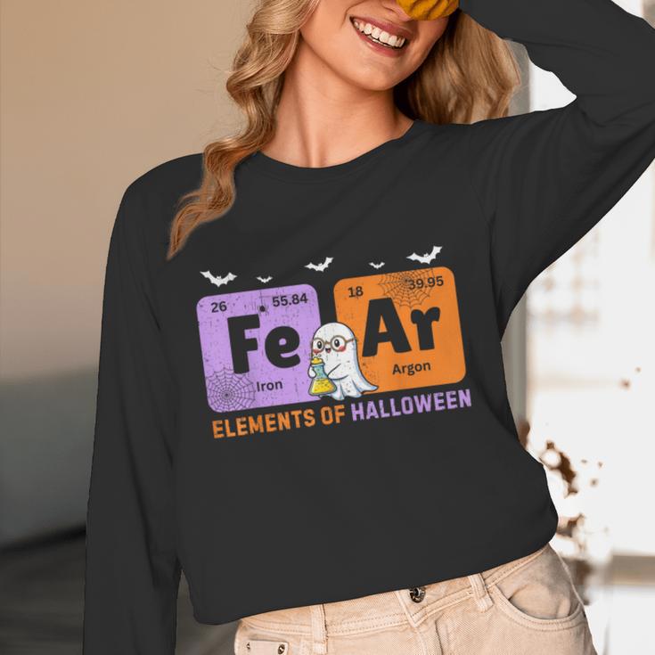 Elements Of Halloween Fear Periodically Chemistry Teacher Unisex Long Sleeve T-Shirt, funny design Elements Of Halloween Fear Periodically Chemistry Teacher Unisex Long Sleeve T-Shirt, funny design