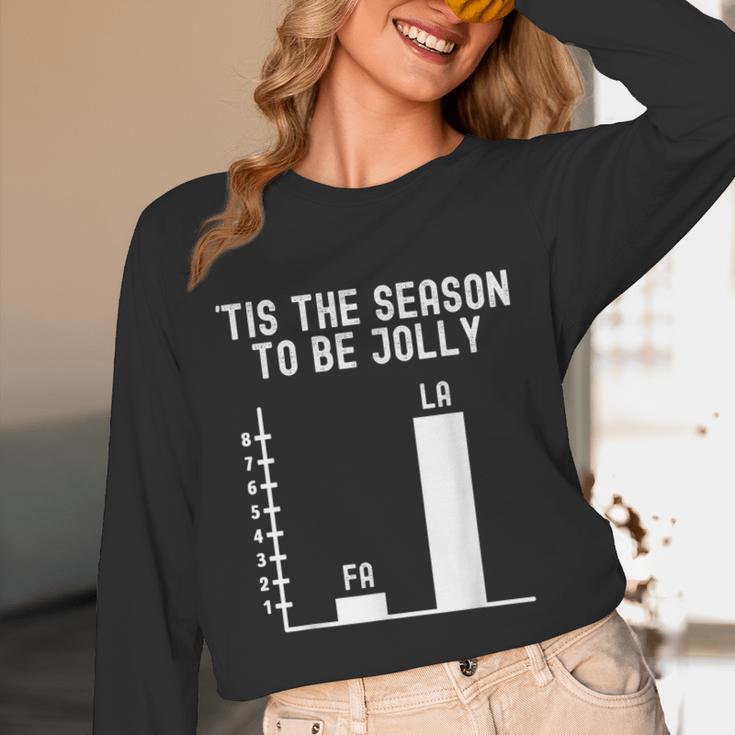 Fa La 8 Math Pun Math Teacher Christmas Unisex Long Sleeve T-Shirt, funny design