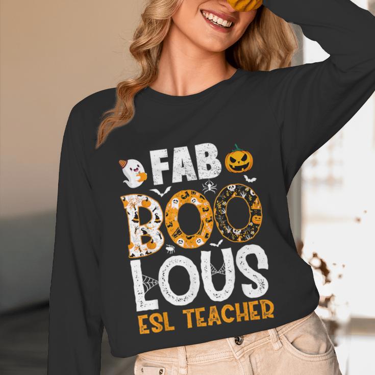 Faboolous ESL ESOL Teacher Spooky Teacher Halloween Costume For Men Women Unisex Long Sleeve T-Shirt, funny design