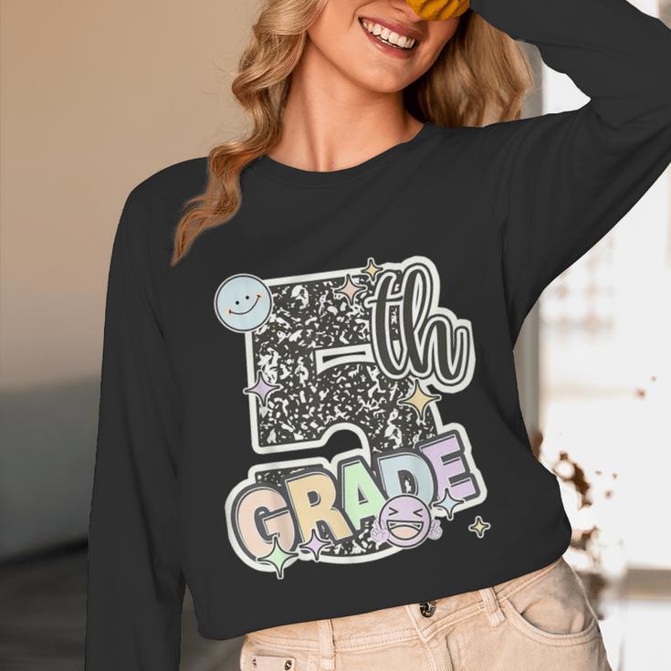 First Day Of Fifth Grade Composition Notebook Teacher Unisex Long Sleeve T-Shirt, funny design