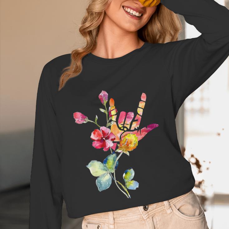 Flower American Sign Language ASL Teacher Teaching Deaf Unisex Long Sleeve T-Shirt, funny design Flower American Sign Language ASL Teacher Teaching Deaf Unisex Long Sleeve T-Shirt, funny design