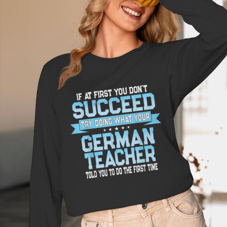 Fun German Teacher Appreciation Language Class Saying Unisex Long Sleeve T-Shirt, funny design Fun German Teacher Appreciation Language Class Saying Unisex Long Sleeve T-Shirt, funny design