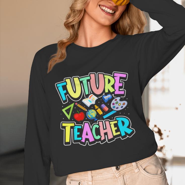Future Teacher Kid's Career Unisex Long Sleeve T-Shirt, funny design