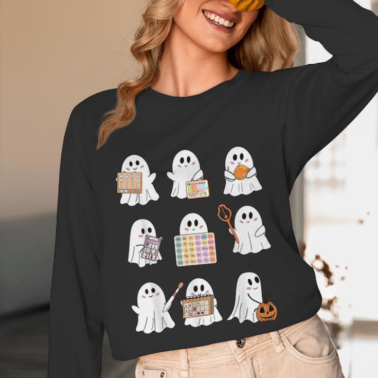 Ghost Speech Therapy Teacher Spooky Season Halloween Unisex Long Sleeve T-Shirt, funny design