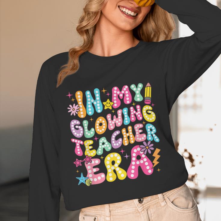 In My Glowing Teacher Era Teaching Back To School Unisex Long Sleeve T-Shirt, funny design