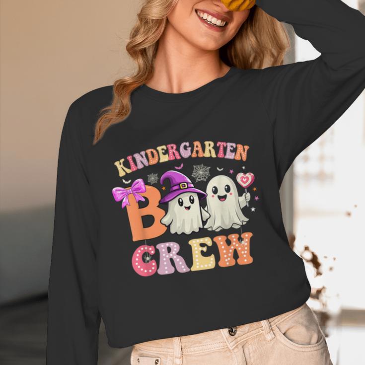 Groovy Kindergarten Boo Crew Kinder Halloween Teacher Kids Unisex Long Sleeve T-Shirt, funny design Groovy Kindergarten Boo Crew Kinder Halloween Teacher Kids Unisex Long Sleeve T-Shirt, funny design