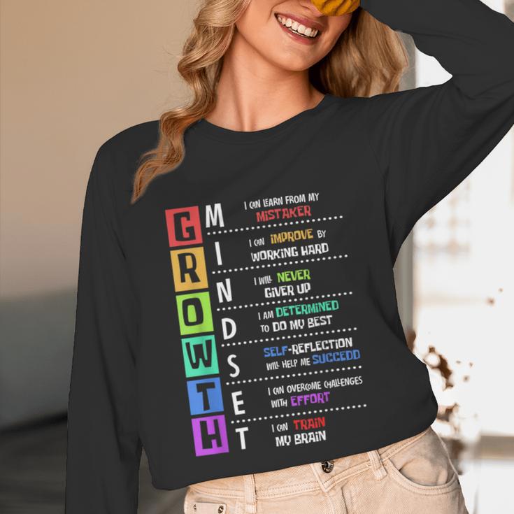 Growth Mindset Positive Motivational Classroom Teacher Learn Unisex Long Sleeve T-Shirt, funny design Growth Mindset Positive Motivational Classroom Teacher Learn Unisex Long Sleeve T-Shirt, funny design