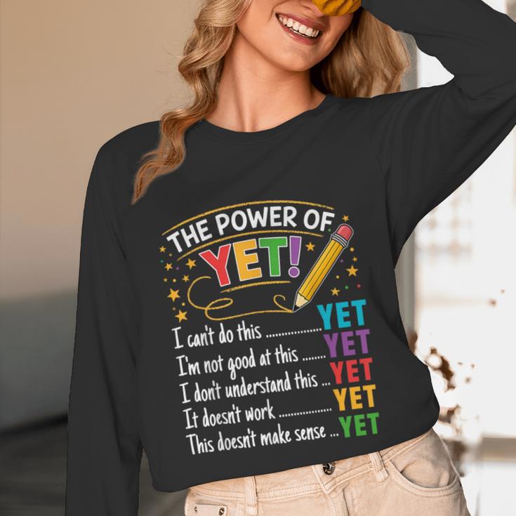 Growth Mindset Teacher Power Of Yet Inspirational Unisex Long Sleeve T-Shirt, funny design Growth Mindset Teacher Power Of Yet Inspirational Unisex Long Sleeve T-Shirt, funny design