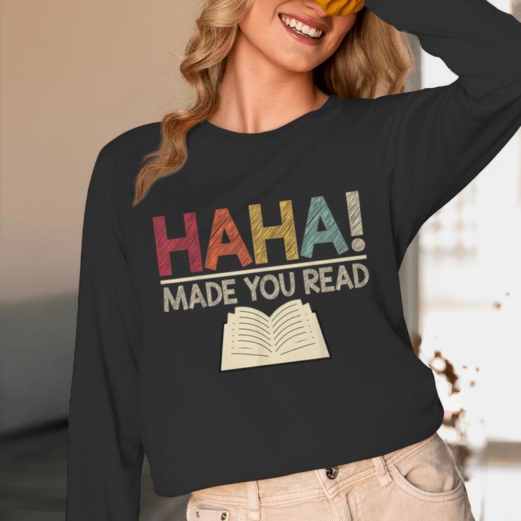 Ha Ha Made You Read Reading Teacher Teaching Unisex Long Sleeve T-Shirt, funny design Ha Ha Made You Read Reading Teacher Teaching Unisex Long Sleeve T-Shirt, funny design