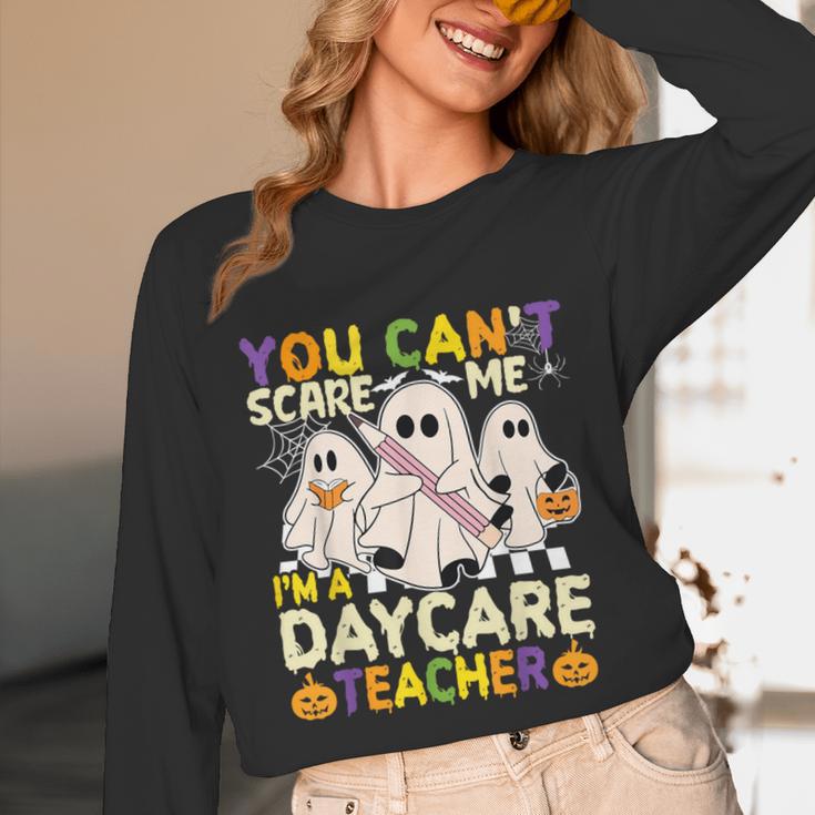 Halloween You Can't Scare Me I'm a Daycare Teacher Ghost Unisex Long Sleeve T-Shirt, funny design Halloween You Can't Scare Me I'm a Daycare Teacher Ghost Unisex Long Sleeve T-Shirt, funny design