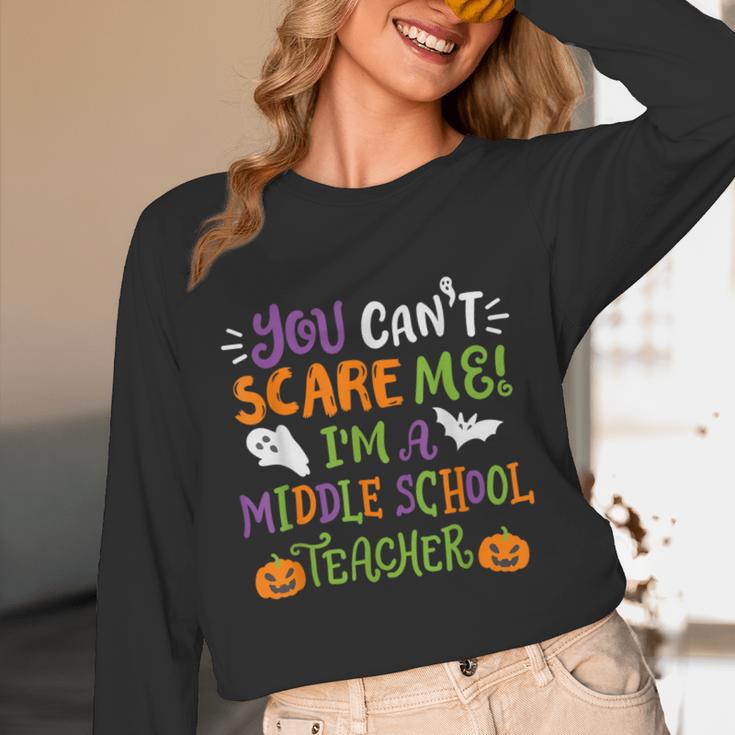 Halloween You Cant Scare Me Im A Middle School Teacher Unisex Long Sleeve T-Shirt, funny design Halloween You Cant Scare Me Im A Middle School Teacher Unisex Long Sleeve T-Shirt, funny design