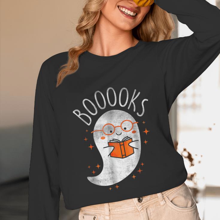 Halloween Cute Ghost Book Reading Teacher Unisex Long Sleeve T-Shirt, funny design Halloween Cute Ghost Book Reading Teacher Unisex Long Sleeve T-Shirt, funny design