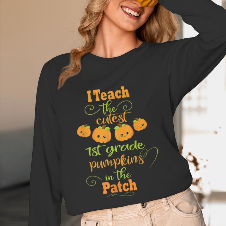 Halloween Cutest Pumpkins First Grade Teacher Unisex Long Sleeve T-Shirt, funny design Halloween Cutest Pumpkins First Grade Teacher Unisex Long Sleeve T-Shirt, funny design