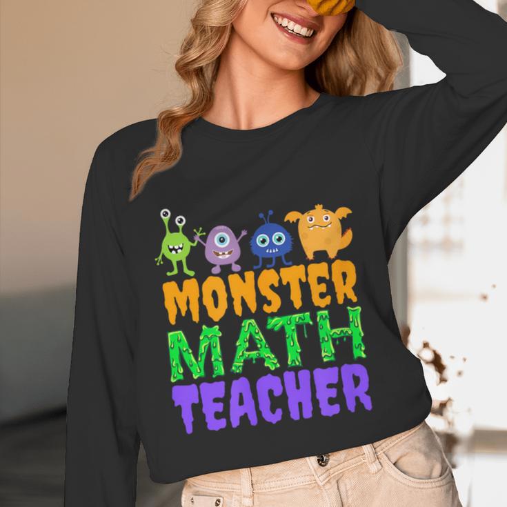 Halloween Monster Math Teacher Men Women Unisex Long Sleeve T-Shirt, funny design Halloween Monster Math Teacher Men Women Unisex Long Sleeve T-Shirt, funny design