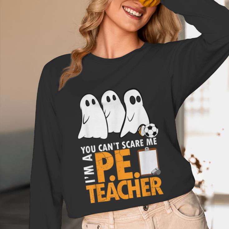 Halloween PE Teacher Shirt Can't Scare Me Unisex Long Sleeve T-Shirt, funny design Halloween PE Teacher Shirt Can't Scare Me Unisex Long Sleeve T-Shirt, funny design