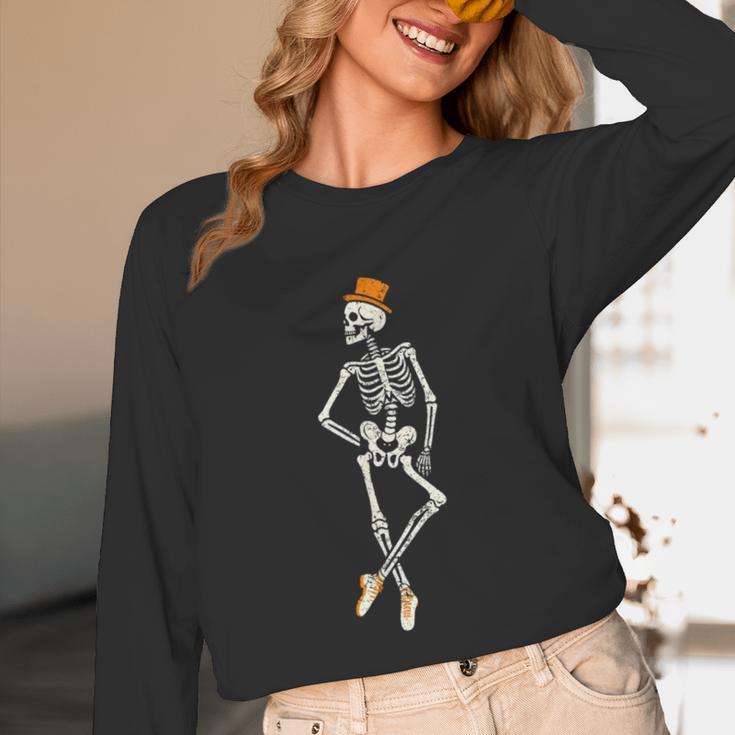 Halloween Skeleton Tap Dance Ballet Dance Teacher Unisex Long Sleeve T-Shirt, funny design Halloween Skeleton Tap Dance Ballet Dance Teacher Unisex Long Sleeve T-Shirt, funny design