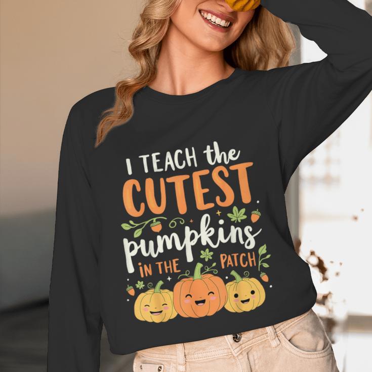 Halloween Teacher I Teach The Cutest Pumpkins In The Patch Unisex Long Sleeve T-Shirt, funny design Halloween Teacher I Teach The Cutest Pumpkins In The Patch Unisex Long Sleeve T-Shirt, funny design