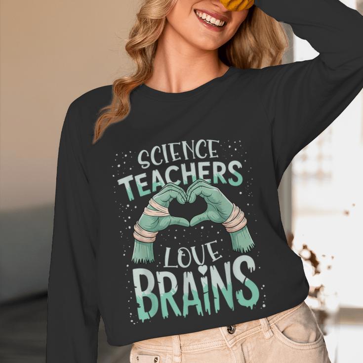 Halloween Teacher Tshirts Science Teachers Love Brains Unisex Long Sleeve T-Shirt, funny design Halloween Teacher Tshirts Science Teachers Love Brains Unisex Long Sleeve T-Shirt, funny design