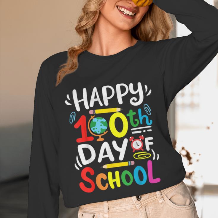 Happy 100th Day Of School 100 Days Of School Teacher Student Unisex Long Sleeve T-Shirt, funny design