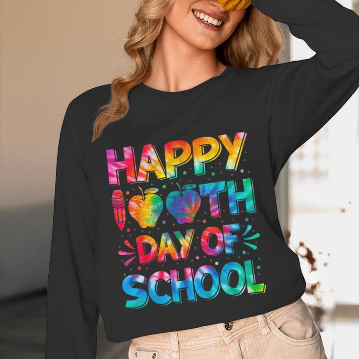Happy 100th Day Of School Teacher Student 100 Days Tie Dye Men Women Kids Unisex Long Sleeve T-Shirt, funny design