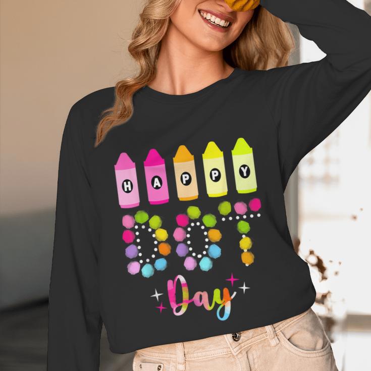 Happy Dot Day 2025 Teacher Kids Girls Colorful Polka Dot Day Unisex Long Sleeve T-Shirt, funny design