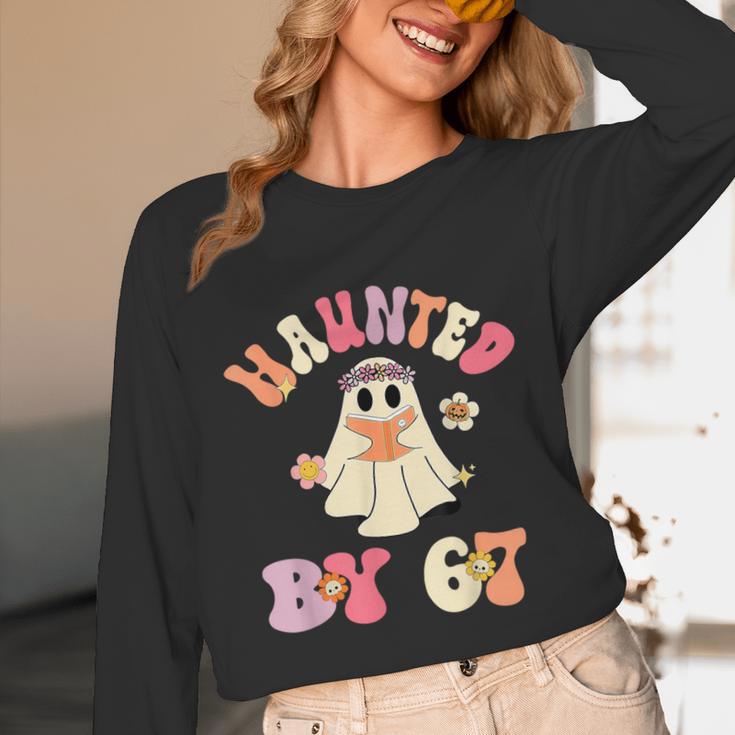 Haunted By 67 Meme Six Seven 6 7 Halloween Teachers Unisex Long Sleeve T-Shirt, funny design Haunted By 67 Meme Six Seven 6 7 Halloween Teachers Unisex Long Sleeve T-Shirt, funny design