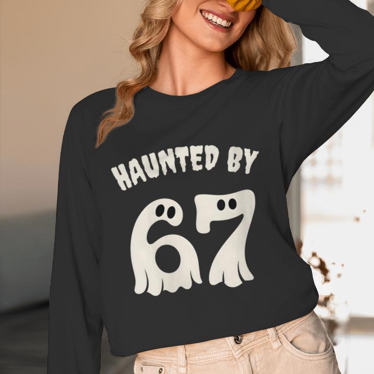 Haunted By 67 Teacher Halloween 6 7 Shirt Unisex Long Sleeve T-Shirt, funny design